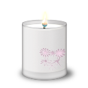 Frosted Glass Candle Icon